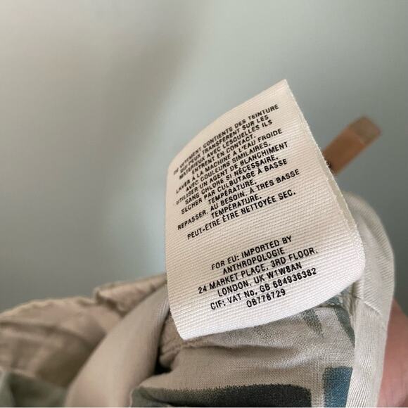 Chino Anthropologie Floral Cuff Boyfriend Relax Fit Cropped Pants - Picture 3 of 7